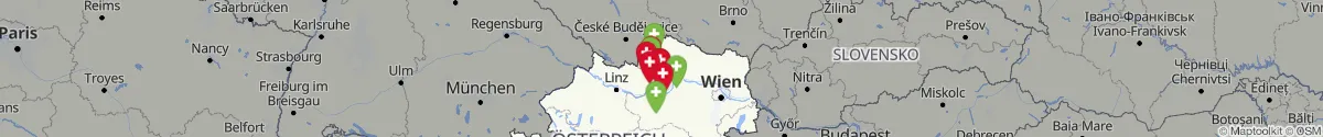 Kartenansicht für Apotheken-Notdienste in der Nähe von Groß Gerungs (Zwettl, Niederösterreich)